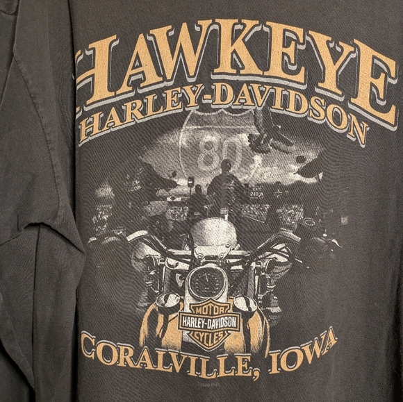 Harley-Davidson Black Long Sleeve Men's Shirt Size Xx Large Pre-owned Hanes Beef - Picture 3 of 10